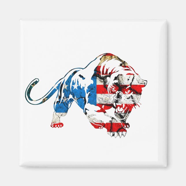 Aimant Tigre américain (Devant)