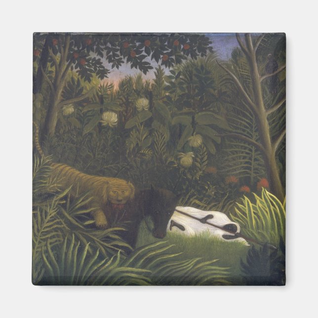 Aimant Tigre attaquant un cheval et un Noir endormi ( (Devant)