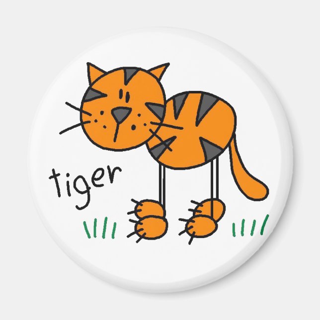 Aimant Tigre Collé (Devant)