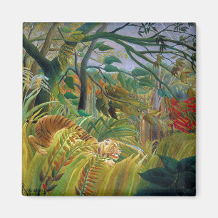 Aimant Tigre dans une tempête tropicale, Rousseau