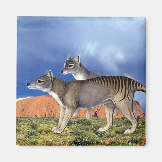 Aimant Tigre de Tasmanie (Devant)