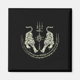 Aimant Tigres de Muay Thai Art Martial Combattant Kickbox