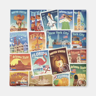 Aimant Timbres De Postage Aux États-Unis