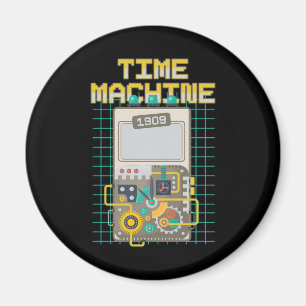 Aimant Time Machine Retro Temps Vintage Voyage Cadeau