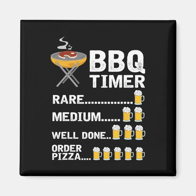 Aimant Timer Bbq amusant1 (Devant)