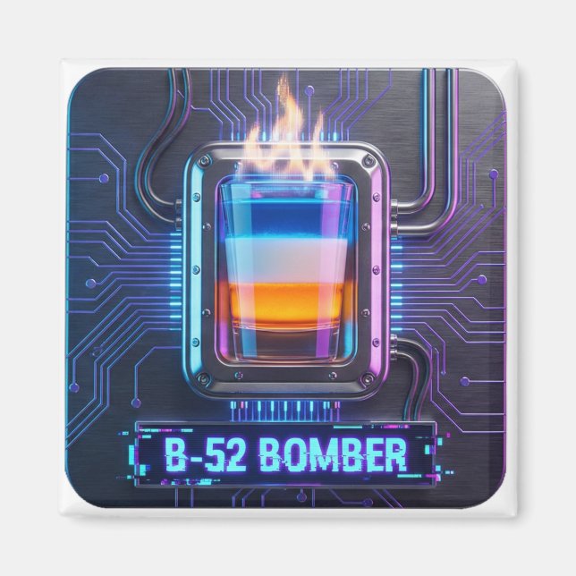 Aimant Tir de B-52 Bar Cyberpunk (Devant)
