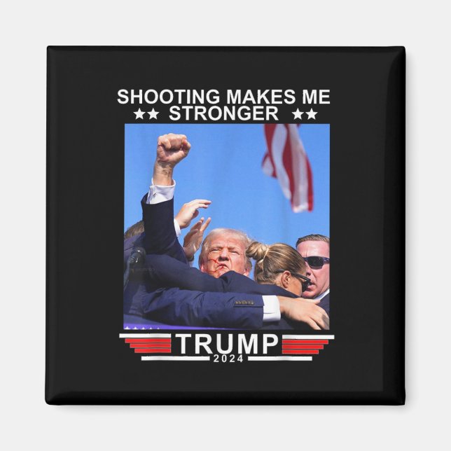 Aimant Tir me rend plus fort Donald Trump 2024 (Devant)