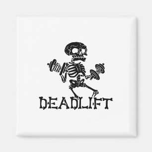 Aimant Tirage de terre Halloween squelette musculation Cu