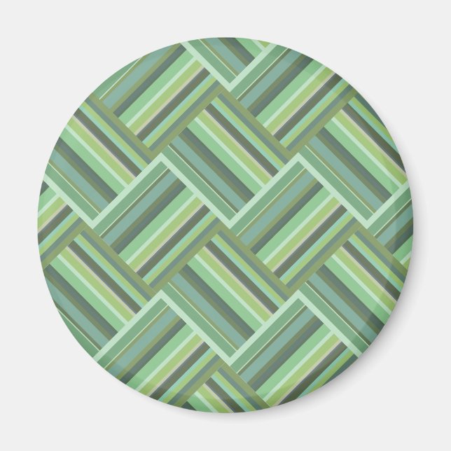 Aimant Tissage de bandes vert olive (Devant)