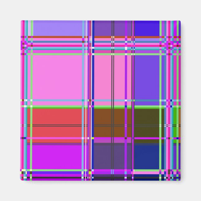 Aimant Tissu Couleurs Carrés (Devant)