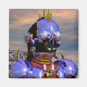 Aimant TITAN CYBORG PORTRAIT Blue Science Fiction, Scifi