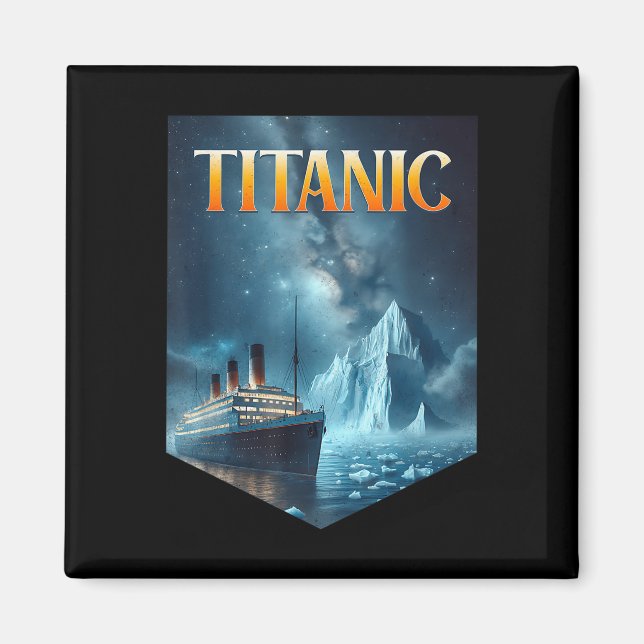 Aimant Titanic Cruise Ship Iceberg 1912 Rms Voyage Men Wo (Devant)