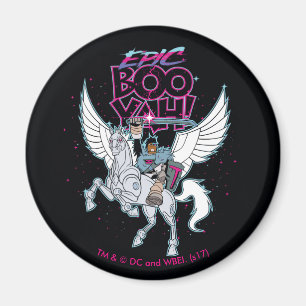 Aimant Titans Ados, allez !   Warrior Cyborg équitation P