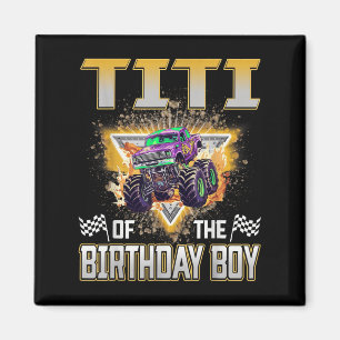 Aimant Titi du camion monstre d'anniversaire garçon Fa d'