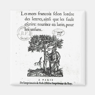 Aimant Titlepage du premier dictionnaire Français-Latin