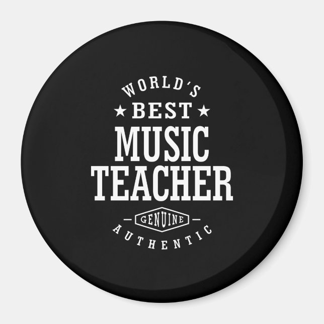 Aimant Titre du poste de professeur de musique Cadeau (Devant)