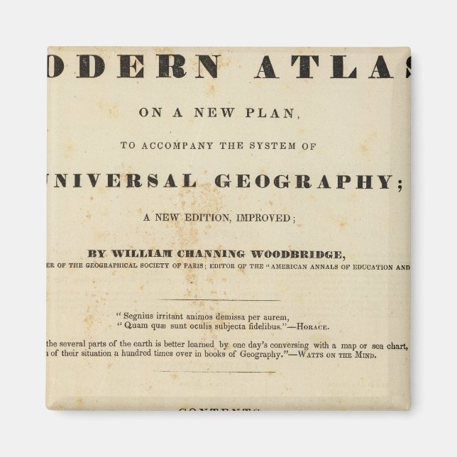 Aimant Titre Page Atlas moderne (Devant)