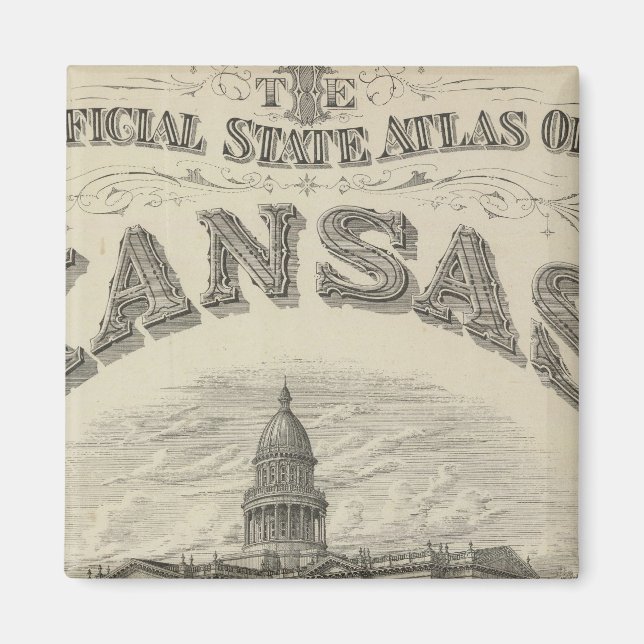 Aimant Titre Page Kansas Official State Atlas (Devant)