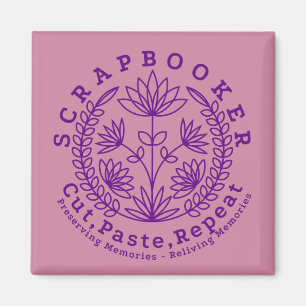 Aimant Titre : "Scrapbookers - Couper, Coller et Répéter"