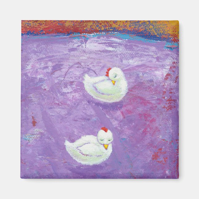 Aimant Titre : S'Il Vous Plaît Laisser Dormir Les Poulets (Devant)