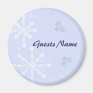 Aimant Titres de place flocon de neige jolis