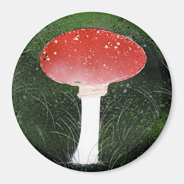 Aimant Toadstool Champignon dans les environs de la mouss (Devant)