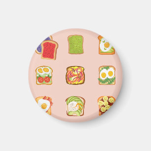 Aimant Toast de brunch