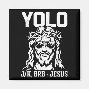 Aimant Toddler Yolo Lol Jk Brb Jesus Christian Dieu Fils