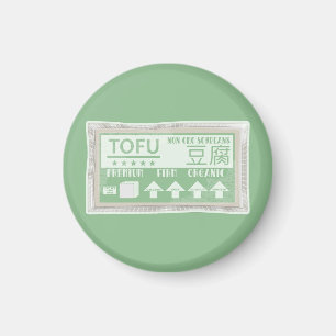 Aimant Tofu Pop art emballage alimentaire