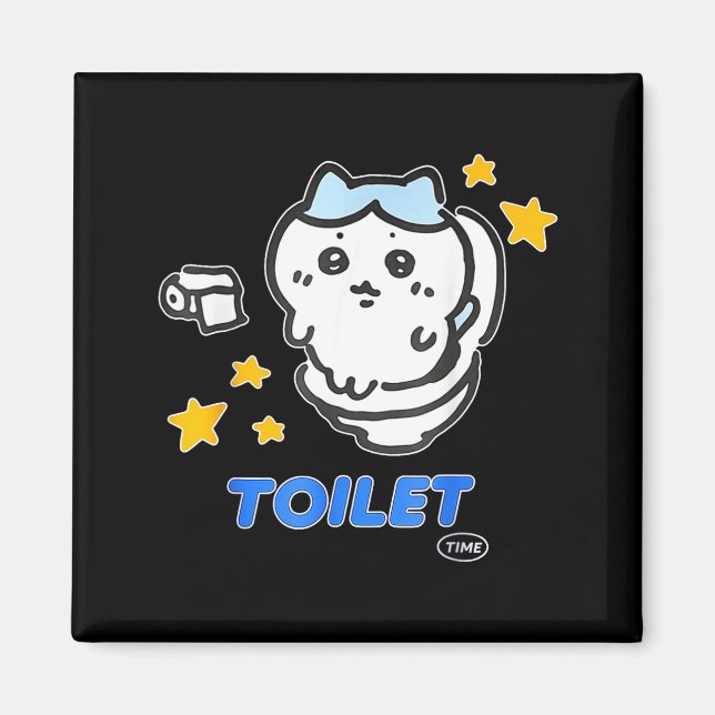 Aimant Toilet Time Chikawa Meme Tee  (Devant)