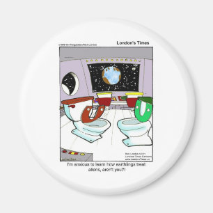 Aimant Toilets From Outer Space Funny Tees Mugs Cards Etc
