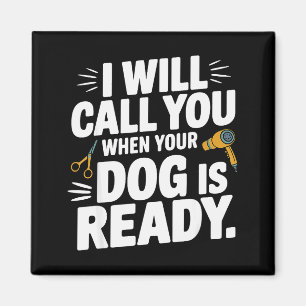 Aimant Toiletteur de chien cool Art pour hommes femmes To