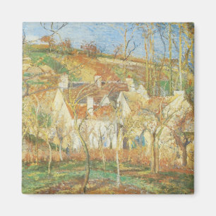 Aimant Toits rouges, Coin d'un village, Hiver par Pissarr
