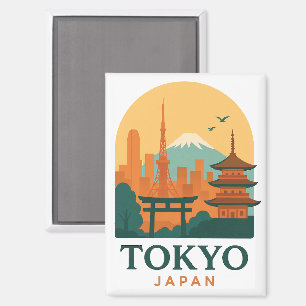 Aimant Tokyo Japon - Souvenir de voyage minimalist