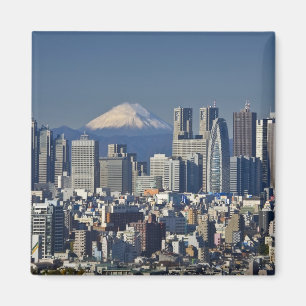 Aimant Tokyo, quartier de Shinjuku Skyline, mont Fuji,