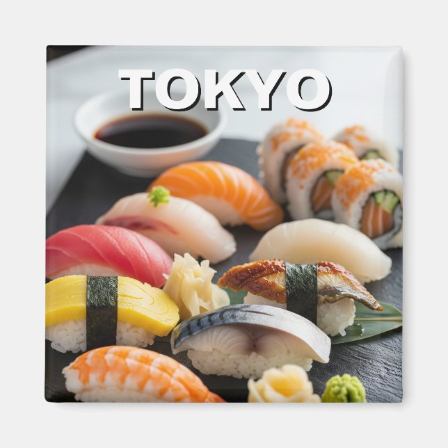 Aimant Tokyo Sushi Cuisine japonaise (Devant)