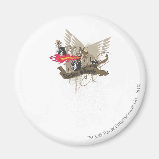 Aimant Tom et Jerry Custome Wheels (Devant)