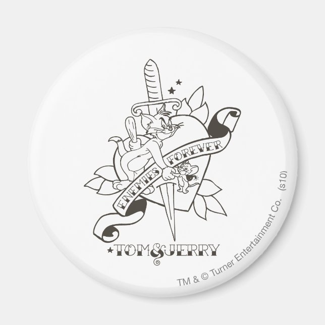 Aimant Tom et Jerry Ennemis pour toujours 1 (Devant)