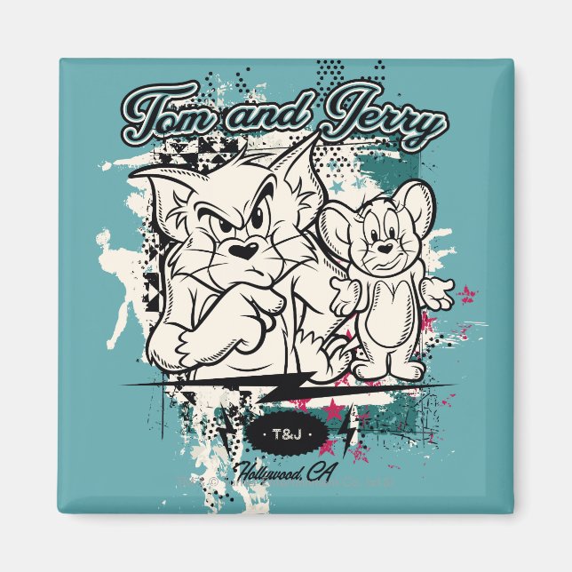 Aimant Tom et Jerry Hollywood CA (Devant)