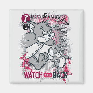 Aimant Tom et Jerry Regardez votre dos