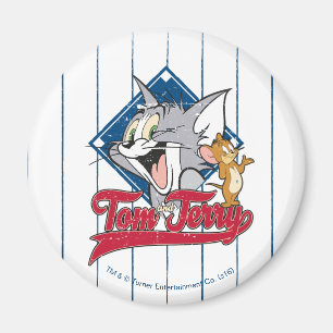 Aimant Tom Et Jerry   Tom Et Jerry Sur Diamant De Basebal