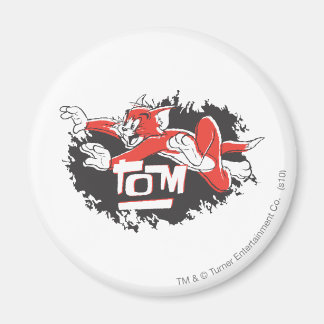 Aimant Tom Logo noir et rouge