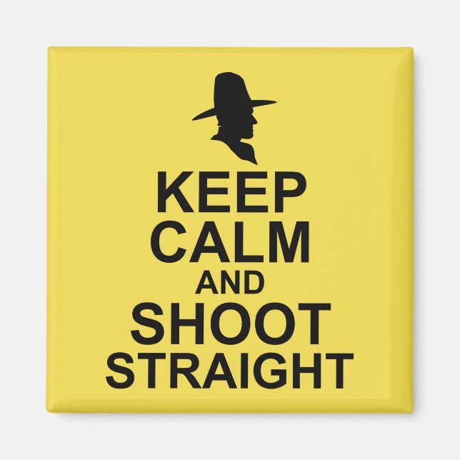 Aimant Tom Mix Keep Calm and Shoot Straight (Devant)