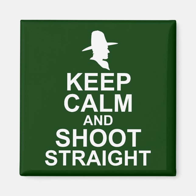 Aimant Tom Mix Keep Calm and Shoot Straight (Devant)