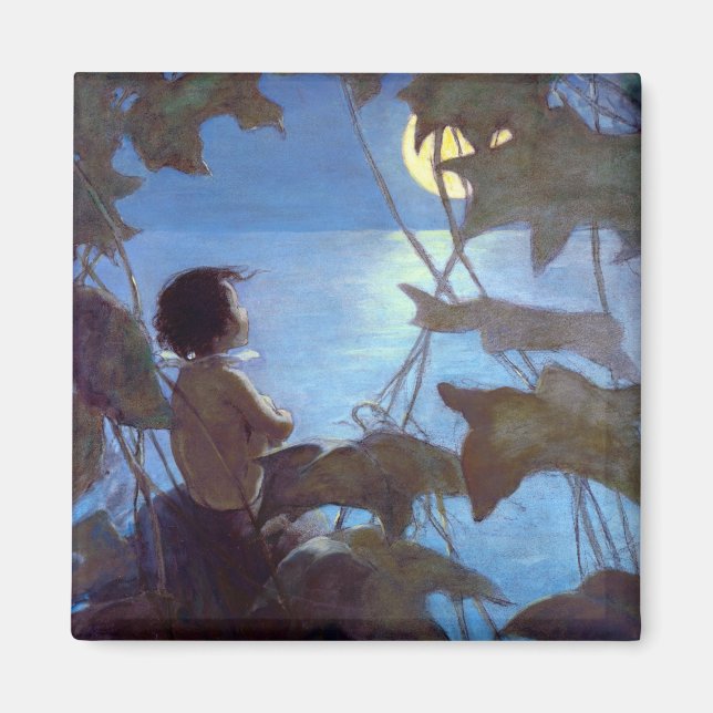 Aimant Tom regarde la lune, Jessie Willcox Smith (Devant)