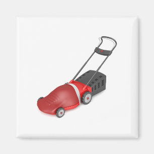 Aimant Tondeuse à gazon électrique rouge