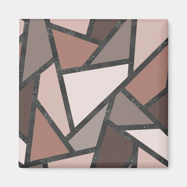 Aimant Tons de motif en vitrail marron (Devant)