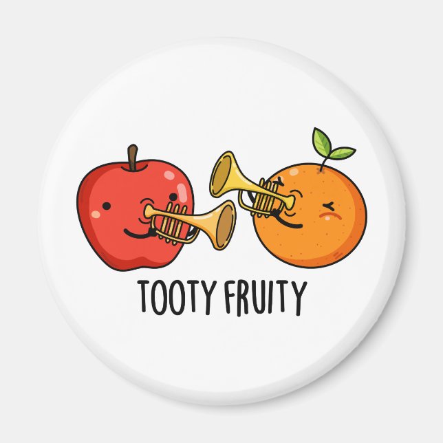 Aimant Tooty Fruity Amusant Fruit Musicien Pun (Devant)
