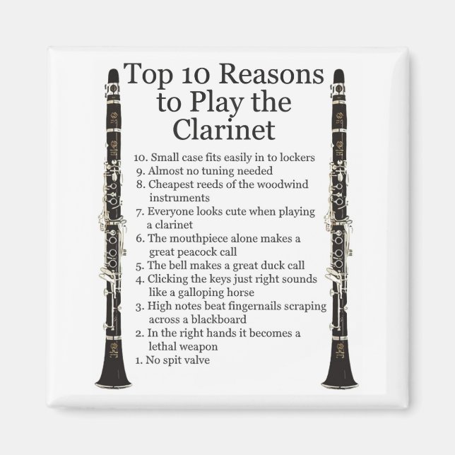 Aimant Top 10 Clarinet (Devant)