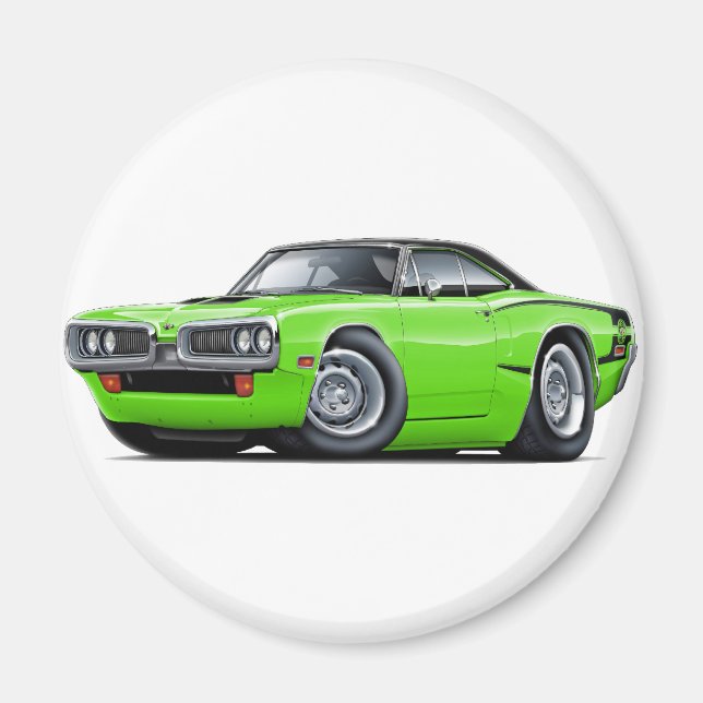 Aimant Top C-Stripe Super Bee Lime-Black 1970 (Devant)